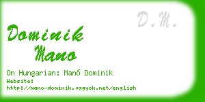 dominik mano business card